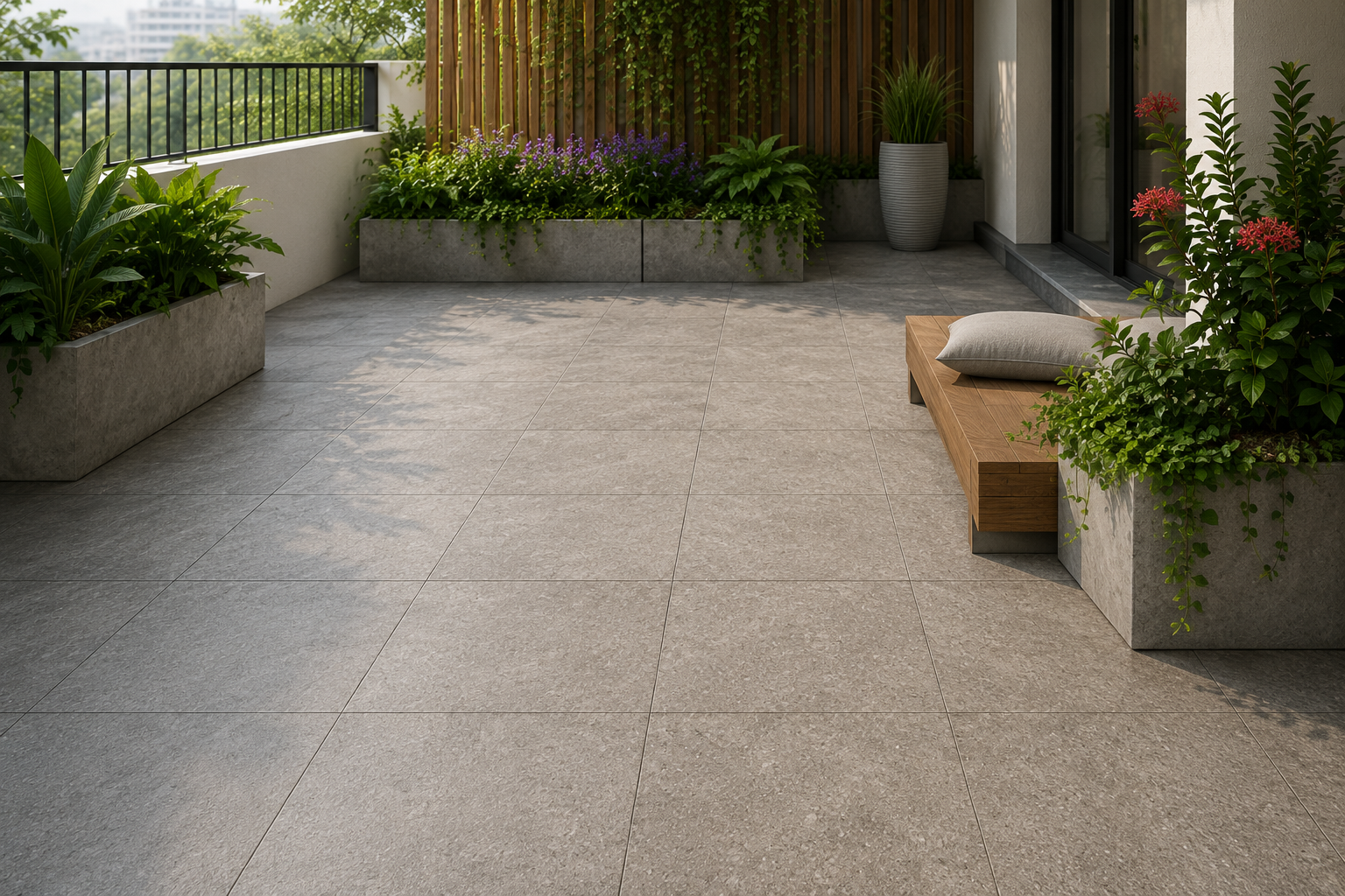 Outdoor and Anti-Skid Tiles in Bangalore for Terraces, Balconies & Gardens